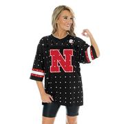 Nebraska Gameday Couture Kickoff Time All Over Rhinestone Jersey